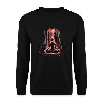 Red Light Therapy Low-level Laser Therapy for - Unisex Sweatshirt - black - Front - Alina (178cm) & Michal (187cm)