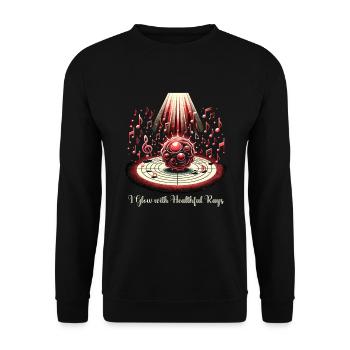 Red Light Therapy Low-level laser therapy for the - Unisex Sweatshirt - black - Front - Alina (178cm) & Michal (187cm)