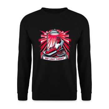 Red Light Therapy Low-level laser therapy for the - Unisex Sweatshirt - black - Front - Alina (178cm) & Michal (187cm)