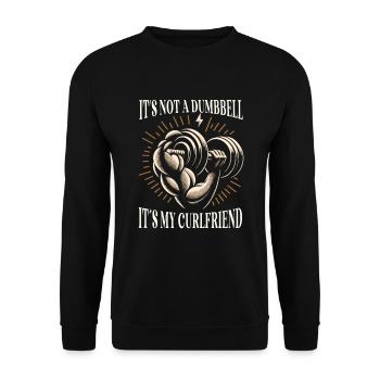 Bodybuilding Powerlifting Weightlifting Fitness - Unisex Pullover - Schwarz - Vorne - Alina (178cm) & Michal (187cm)