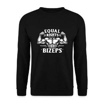 Bodybuilding Powerlifting Weightlifting Fitness - Unisex Pullover - Schwarz - Vorne - Alina (178cm) & Michal (187cm)