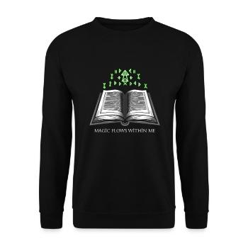 Gift for book lovers with - Unisex Sweatshirt - black - Front - Alina (178cm) & Michal (187cm)