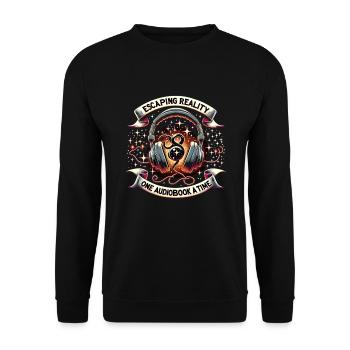 Gift for book lovers with - Unisex Sweatshirt - black - Front - Alina (178cm) & Michal (187cm)
