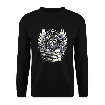 Gift for book lovers with - Unisex Sweatshirt - black - Front - Alina (178cm) & Michal (187cm)