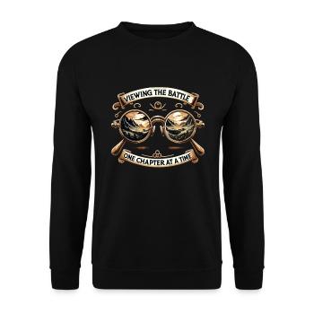 Cadeau pour les amoureux des livres avec - Sweat-shirt Unisexe - noir - Devant - Alina (178cm) & Michal (187cm)