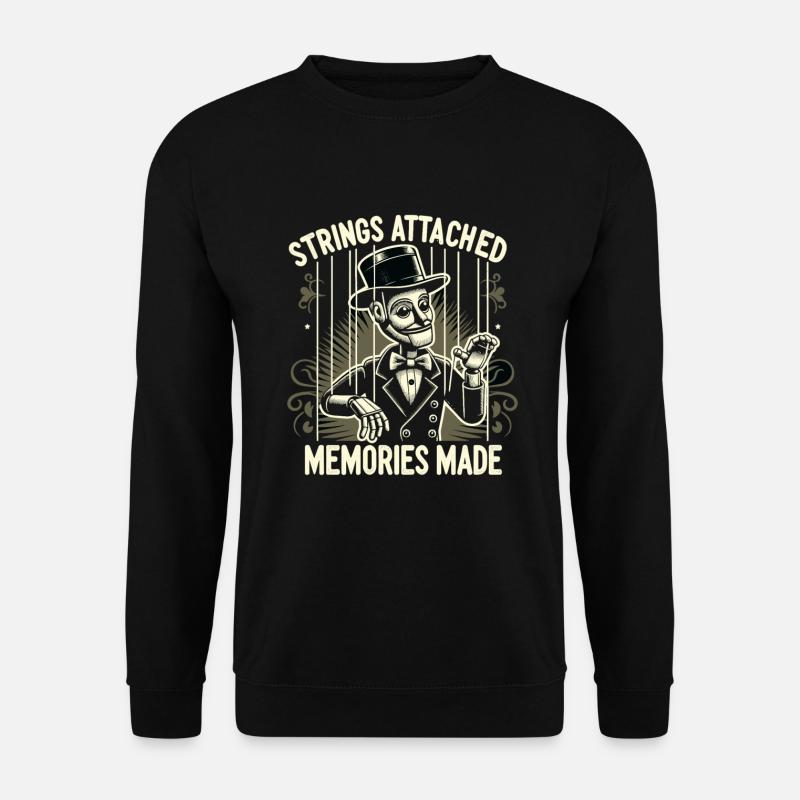 Puppet Mastery Shadow Play Bauchredner-geschenk - Unisex Pullover - Schwarz