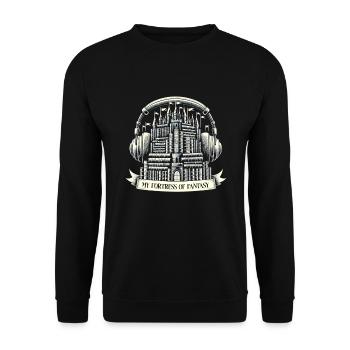 Gift for book lovers with - Unisex Sweatshirt - black - Front - Alina (178cm) & Michal (187cm)