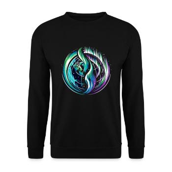 Aurora Aurora Tracker Alaska Wilderness - Sweat-shirt Unisexe - noir - Devant - Alina (178cm) & Michal (187cm)