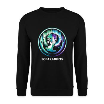 Polarlicht-aurora-verfolger Alaska Wilderness - Unisex Pullover - Schwarz - Vorne - Alina (178cm) & Michal (187cm)