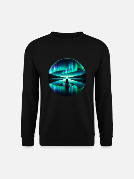 Polarlicht-aurora-verfolger Alaska Wilderness - Unisex Pullover - Schwarz