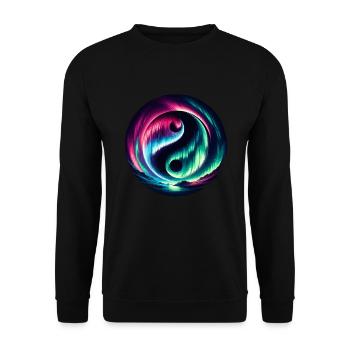 Polarlicht-aurora-verfolger Alaska Wilderness - Unisex Pullover - Schwarz - Vorne - Alina (178cm) & Michal (187cm)