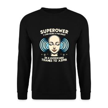 Asmr Whispering Asmr Enthusiast Mindfulness - Unisex Sweatshirt - black - Front - Alina (178cm) & Michal (187cm)
