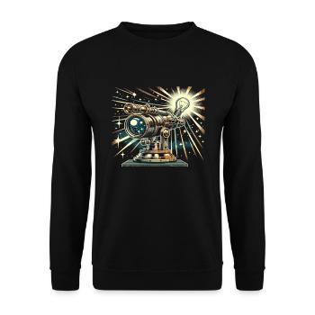 Astrophotography Astronomy Space Camera - Unisex Sweatshirt - black - Front - Alina (178cm) & Michal (187cm)