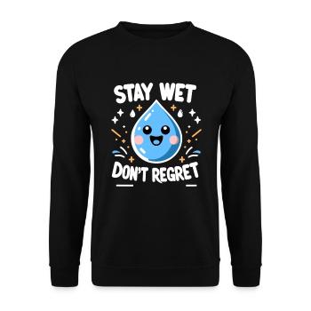 Hydration Drink Water Stay Hydrated Hydration - Unisex Pullover - Schwarz - Vorne - Alina (178cm) & Michal (187cm)