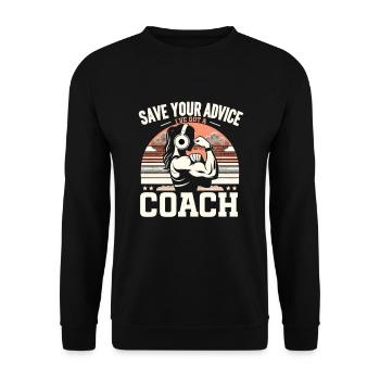 Female Bodybuilding Powerlifting Weightlifting Fit - Unisex Sweatshirt - black - Front - Alina (178cm) & Michal (187cm)