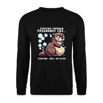 Annonce de grossesse « Enceinte de maternité » - Sweat-shirt Unisexe - noir - Devant - Alina (178cm) & Michal (187cm)