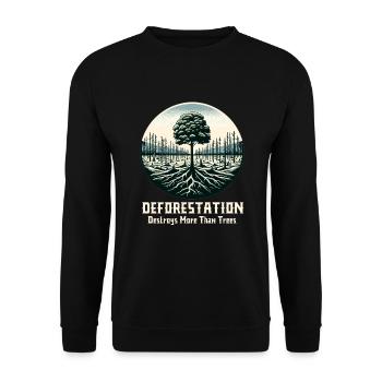 Klimawandel Umwelt Tag Der Erde Planet - Unisex Pullover - Schwarz - Vorne - Alina (178cm) & Michal (187cm)