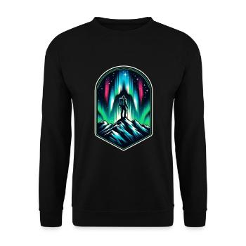 Polarlicht-aurora-verfolger Alaska Wilderness - Unisex Pullover - Schwarz - Vorne - Alina (178cm) & Michal (187cm)