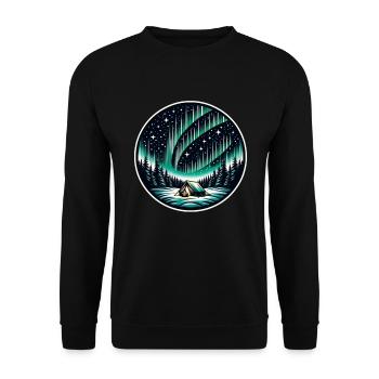 Aurora Aurora Tracker Alaska Wilderness - Sweat-shirt Unisexe - noir - Devant - Alina (178cm) & Michal (187cm)