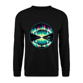 Aurora Aurora Tracker Alaska Wilderness - Sweat-shirt Unisexe - noir - Devant - Alina (178cm) & Michal (187cm)