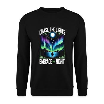 Aurora Aurora Tracker Alaska Wilderness - Sweat-shirt Unisexe - noir - Devant - Alina (178cm) & Michal (187cm)