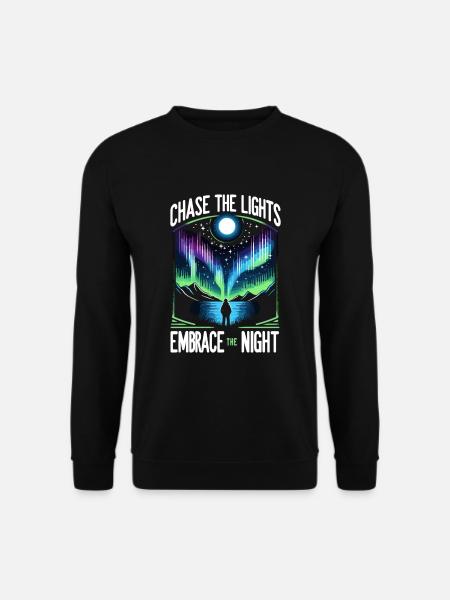 Polarlicht-aurora-verfolger Alaska Wilderness - Unisex Pullover - Schwarz