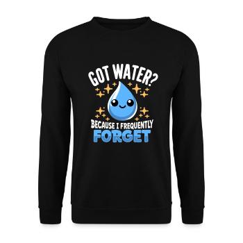 Hydration Drink Water Stay Hydrated Hydration - Unisex Sweatshirt - black - Front - Alina (178cm) & Michal (187cm)