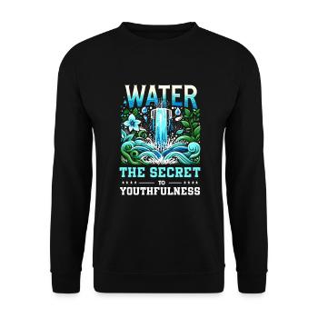 Hydration Drink Water Stay Hydrated - Unisex Sweatshirt - black - Front - Alina (178cm) & Michal (187cm)