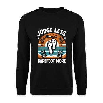 Barefood Lifestlye Ntural Foot Health Foot - Unisex Sweatshirt - black - Front - Alina (178cm) & Michal (187cm)