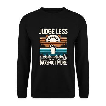 Barefood Lifestlye Ntural Foot Health Foot - Unisex Sweatshirt - black - Front - Alina (178cm) & Michal (187cm)