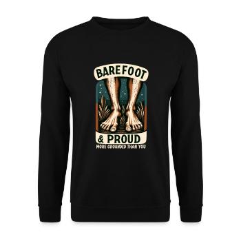 Barefood Lifestlye Ntural Foot Health Foot - Unisex Sweatshirt - black - Front - Alina (178cm) & Michal (187cm)