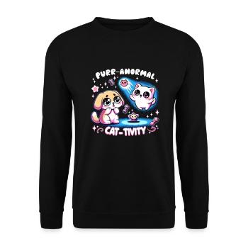 Horror Dog Halloween Spooky Dog Lover Gothic Dog - Unisex Sweatshirt - black - Front - Alina (178cm) & Michal (187cm)