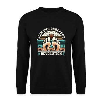 Barefood Lifestlye Ntural Foot Health Foot - Unisex Sweatshirt - black - Front - Alina (178cm) & Michal (187cm)