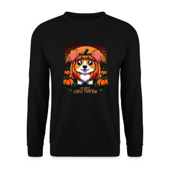 Horror Dog Halloween Spooky Dog Lover Gothic Dog - Unisex Sweatshirt - black - Front - Alina (178cm) & Michal (187cm)