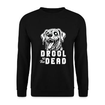 Horror Dog Halloween Spooky Dog Lover Gothic Dog - Unisex Sweatshirt - black - Front - Alina (178cm) & Michal (187cm)