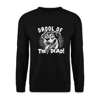 Horror Dog Halloween Spooky Dog Lover Gothic Dog - Unisex Sweatshirt - black - Front - Alina (178cm) & Michal (187cm)