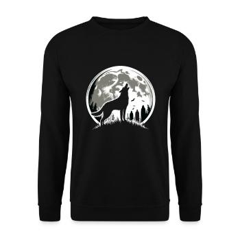 Horror Dog Halloween Spooky Dog Lover Gothic Dog - Unisex Sweatshirt - black - Front - Alina (178cm) & Michal (187cm)