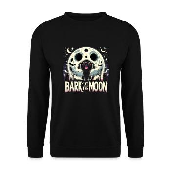 Horror Dog Halloween Spooky Dog Lover Gothic Dog - Unisex Sweatshirt - black - Front - Alina (178cm) & Michal (187cm)