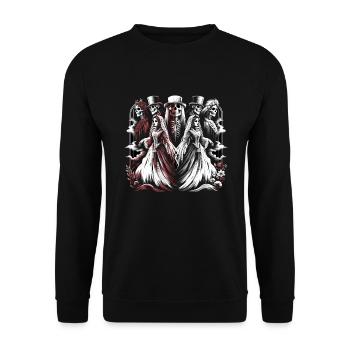 Horror Movie Marathon Survivor Scary Movies True - Unisex Pullover - Schwarz - Vorne - Alina (178cm) & Michal (187cm)