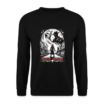 Cowboy Barn Bull Rider Rodeo Country Western - Unisex Sweatshirt - black - Front - Alina (178cm) & Michal (187cm)