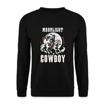 Cowboy Barn Bull Rider Rodeo Country Western - Unisex Sweatshirt - black - Front - Alina (178cm) & Michal (187cm)