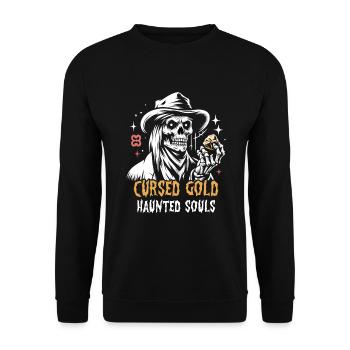 Cowboy Barn Bull Rider Rodeo Country Western - Unisex Sweatshirt - black - Front - Alina (178cm) & Michal (187cm)