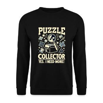 Puzzle Lover Jigzaw Puzzle Jeu de société Puzzler - Sweat-shirt Unisexe - noir - Devant - Alina (178cm) & Michal (187cm)