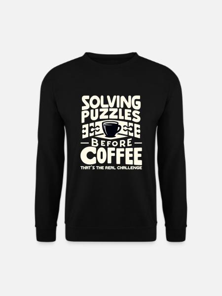 Puzzle Lover Jigzaw Puzzle Brettspiel Puzzler - Unisex Pullover - Schwarz
