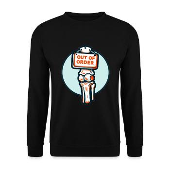 Hip Replacement Surgery Hip Surgery Post-op - Unisex Sweatshirt - black - Front - Alina (178cm) & Michal (187cm)