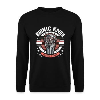 Hip Replacement Surgery Hip Surgery Post-op - Unisex Sweatshirt - black - Front - Alina (178cm) & Michal (187cm)