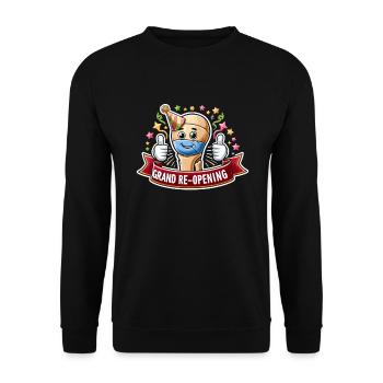 Hip Replacement Surgery Hip Surgery Post-op - Unisex Sweatshirt - black - Front - Alina (178cm) & Michal (187cm)