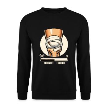 Hip Replacement Surgery Hip Surgery Post-op - Unisex Sweatshirt - black - Front - Alina (178cm) & Michal (187cm)