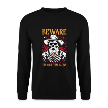 Cowboy Barn Bull Rider Rodeo Country Western - Unisex Pullover - Schwarz - Vorne - Alina (178cm) & Michal (187cm)
