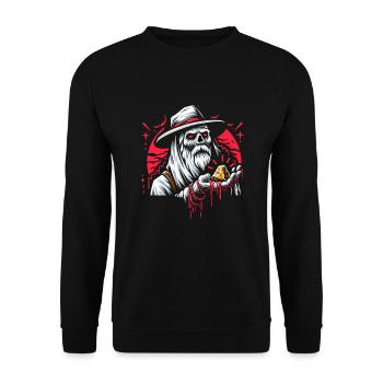 Cowboy Barn Bull Rider Rodeo Country Western - Unisex Pullover - Schwarz - Vorne - Alina (178cm) & Michal (187cm)